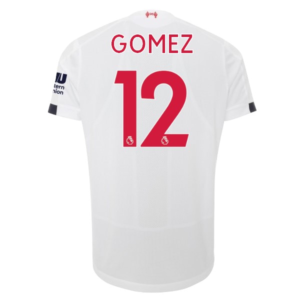 Camiseta Liverpool NO.12 Gomez Segunda equipación 2019-2020 Blanco